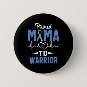 Badge Rond 5 Cm T1D Fière Mama Sensibilisation au diabète Type 1 I