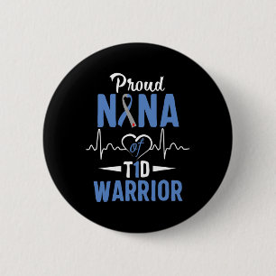 Badge Rond 5 Cm T1d Fière Nana Sensibilisation au diabète Type 1 I