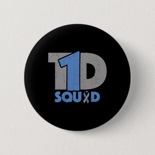 Badge Rond 5 Cm T1d Squad Sensibilisation au diabète - Type 1 Diab