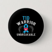 Badge Rond 5 Cm T1d Warrier Unbreakable Diabetes Awareness Mois B (Devant)