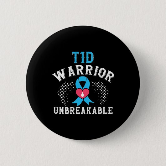 Badge Rond 5 Cm T1d Warrier Unbreakable Diabetes Awareness Mois B (Devant)