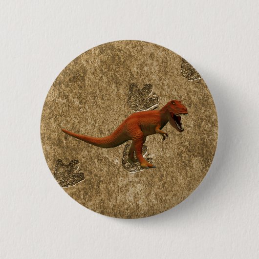 Badge Rond 5 Cm T Rex (Devant)