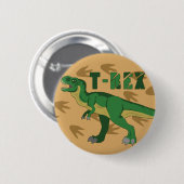 Badge Rond 5 Cm T-Rex (Devant & derrière)