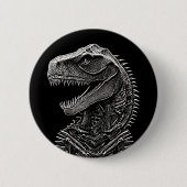 Badge Rond 5 Cm T-Rex Dinosaure gothique (Devant)