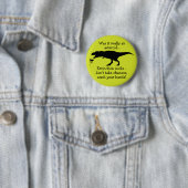 Badge Rond 5 Cm T-rex Lavez Votre Main Drôle Hygiène Main (En situation)
