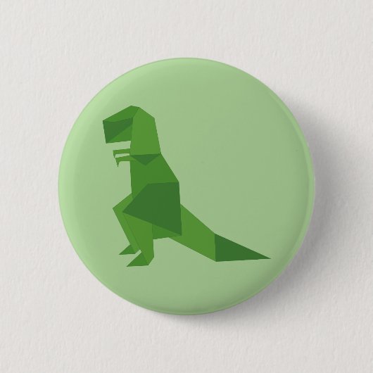 Badge Rond 5 Cm T-Rex Origami (Devant)