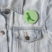 Badge Rond 5 Cm T-Rex Origami (En situation)