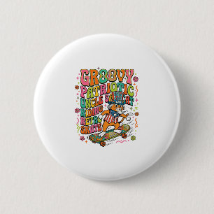 Badge Rond 5 Cm T-shirt à typographie rétro avec chat oncle Sam pa
