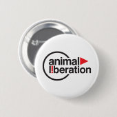 Badge Rond 5 Cm T-shirt animal de libération (Devant & derrière)