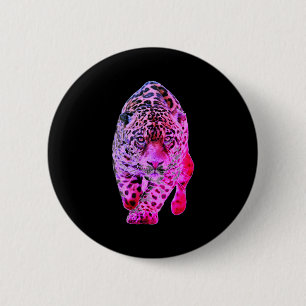 Badge Rond 5 Cm T Shirt avec œuvre d'art Jaguar