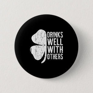 Badge Rond 5 Cm T-shirt Boit Bien Avec Les Autres Hommes Femmes St