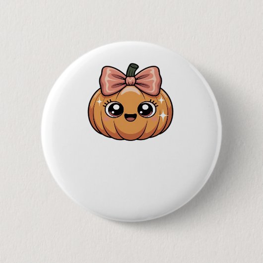 Badge Rond 5 Cm T-shirt citrouille classique kawaii (Devant)