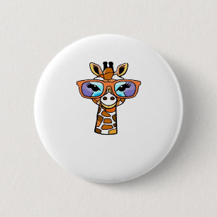 Badge Rond 5 Cm T-Shirt Classique à mosaique géométrique de girafe