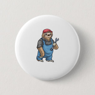 Badge Rond 5 Cm T-shirt classique de la clé mécanique Sloth