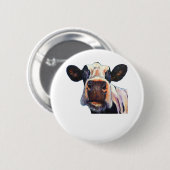 Badge Rond 5 Cm T-shirt classique de la vache sainte (Devant & derrière)