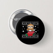 Badge Rond 5 Cm T-shirt classique de Noël Sloth (Devant & derrière)