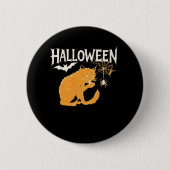 Badge Rond 5 Cm T-shirt classique d'Halloween de Vampire Cat (Devant)