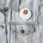 Badge Rond 5 Cm T-shirt classique écureuil d'automne (En situation)