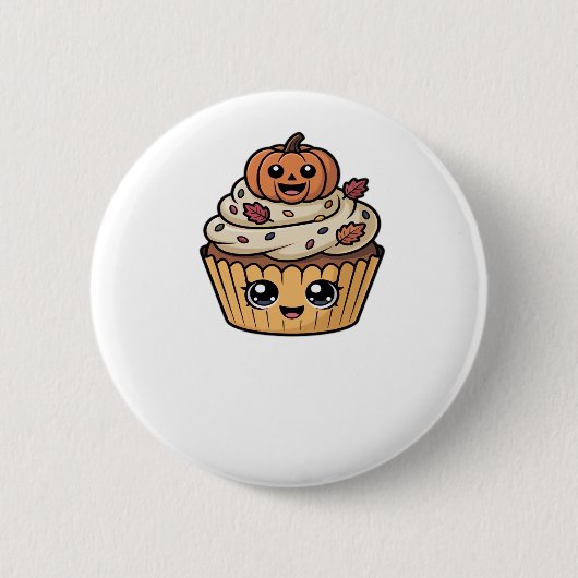 Badge Rond 5 Cm t-shirt classique kawaii thanksgiving cupcake (Devant)