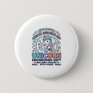 Badge Rond 5 Cm T-Shirt D Département d'ingénierie Licorne Typogra