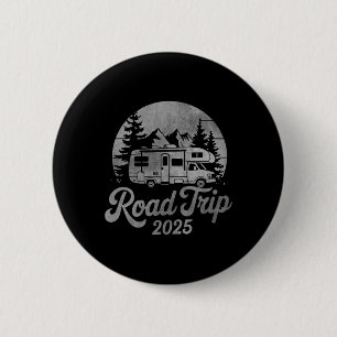 Badge Rond 5 Cm T-shirt de camping vintage en détresse Road Trip 2