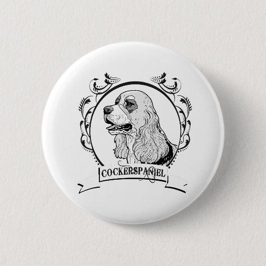 Badge Rond 5 Cm T-shirt de Cockerspaniel (Devant)