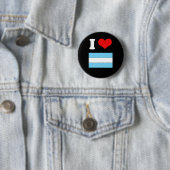 Badge Rond 5 Cm T-shirt de drapeau de l'Argentine (En situation)