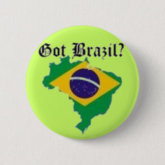 BADGE ROND 5 CM T-SHIRT DE DRAPEAU DU BRÉSIL ET ETC.