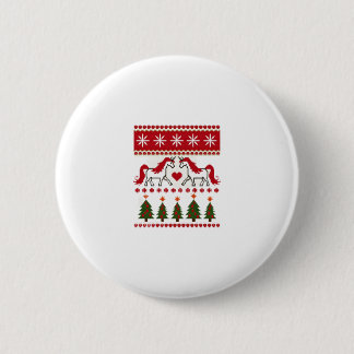 Badge Rond 5 Cm T-shirt de la fête du pull de Noël moche de licorn