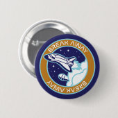 Badge Rond 5 Cm T-shirt de la navette spatiale (Devant & derrière)