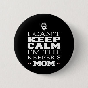 Badge Rond 5 Cm T-shirt de maman gardienne de but drôle Je ne peux