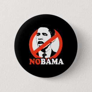 BADGE ROND 5 CM T-SHIRT DE NOBAMA/ANTI-OBAMA