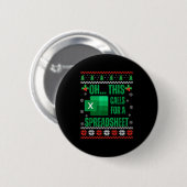 Badge Rond 5 Cm T-shirt de Noël drôle pour amateur de feuilles de  (Devant & derrière)