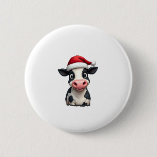 Badge Rond 5 Cm T-shirt de Noël Pop Art vache colorée (3)