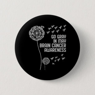Badge Rond 5 Cm T-shirt de sensibilisation au cancer du cerveau Po