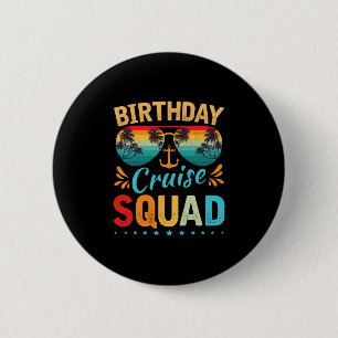 Badge Rond 5 Cm T-Shirt d'équipe de croisière d'anniversaire Famil