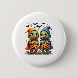 Badge Rond 5 Cm T-shirt des tortues fantômes d'Halloween