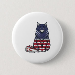 Badge Rond 5 Cm T-shirt design avec gravure vintage de chat de dra
