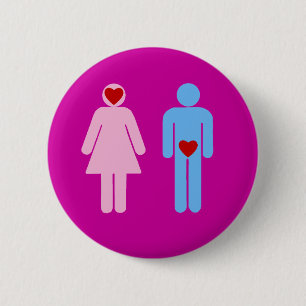 Badge Rond 5 Cm T-shirt d'humour d'amour de femme d'homme