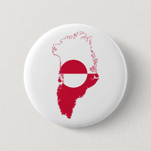Badge Rond 5 Cm T-Shirt drapeau du Groenland dans le pays