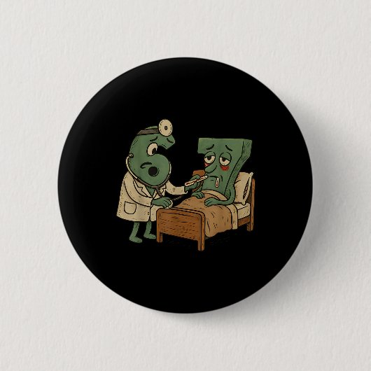 Badge Rond 5 Cm T-shirt drôle 67 Mème Malade Sept Numéro (Devant)