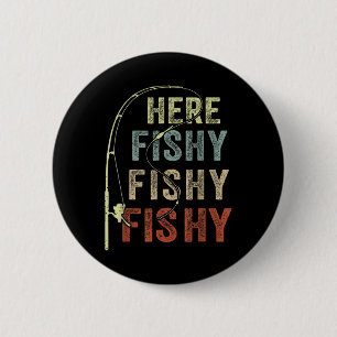 Badge Rond 5 Cm T-shirt drôle de pêche Me voici-poisson B Papa Fem