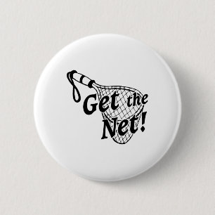 Badge Rond 5 Cm T-shirt drôle de pêche pour attraper le filet de p