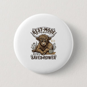 Badge Rond 5 Cm T-shirt énergétiquement efficace vache vintage par