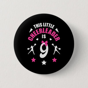 Badge Rond 5 Cm T-shirt fille meneuse de claque 9e anniversaire 9 