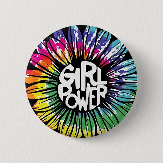 Badge Rond 5 Cm T-shirt fille puissance (Devant)