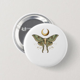 Badge Rond 5 Cm T-Shirt Graphique Papillon de Lune Mystique Esthét