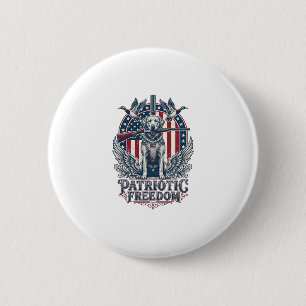 Badge Rond 5 Cm T-Shirt Graphique Vectoriel Chasseur de Canard Pat