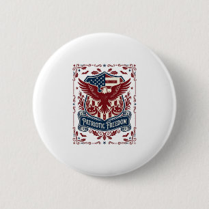 Badge Rond 5 Cm T-shirt graphique vectoriel d'Halloween patriotiqu