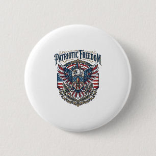 Badge Rond 5 Cm T-Shirt Graphique Vectoriel Fierté Cajun Patriotiq